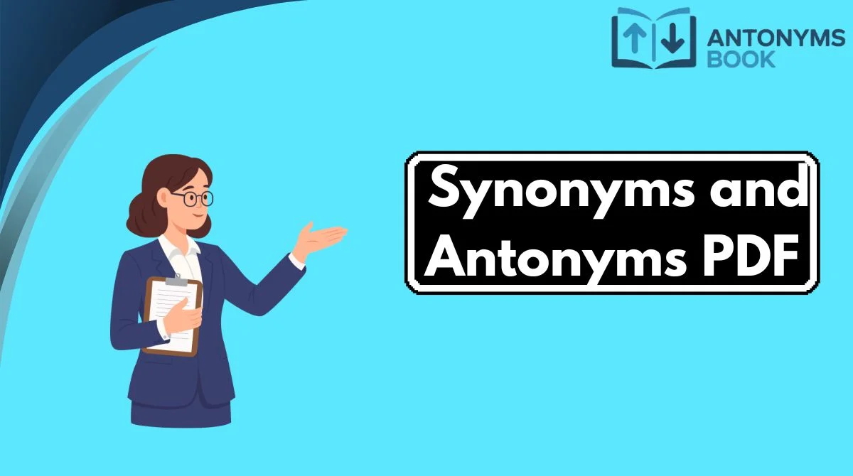 Synonyms and Antonyms PDF